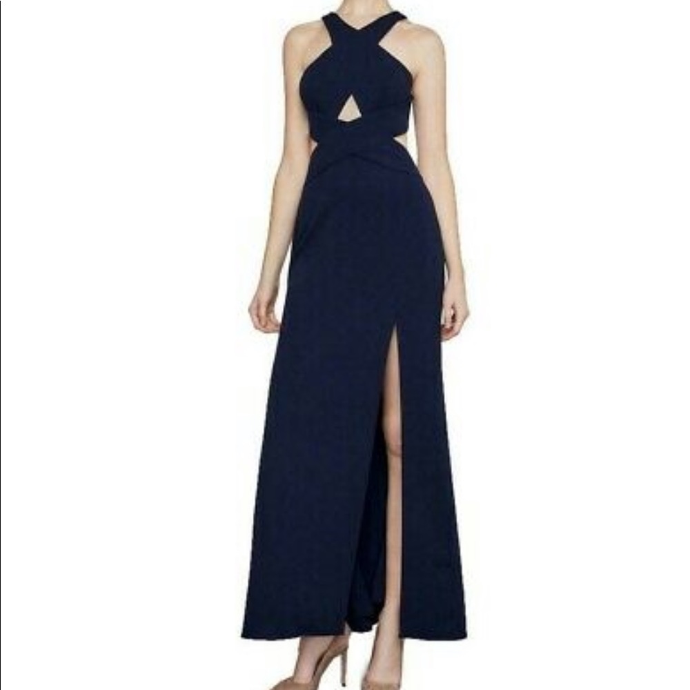 BGBG Navy Salome Crossover Dress
